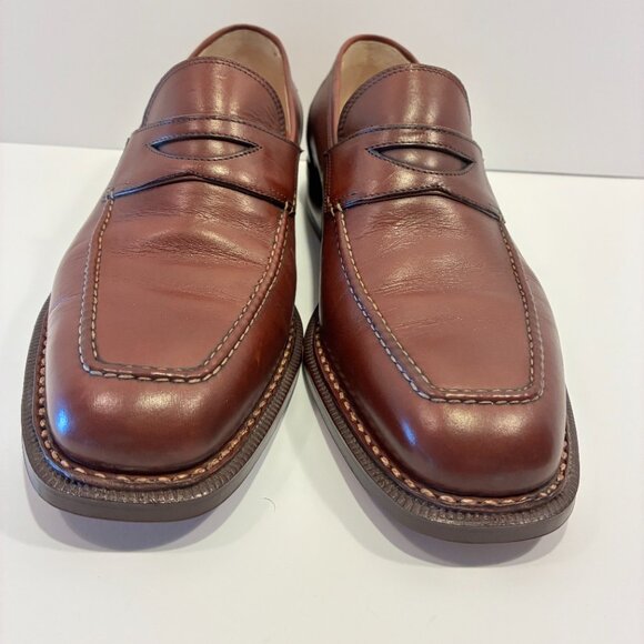 Rare Sutor Mantellassi Norvegese (Goiser) Penny Loafers Size 10 – Handmade Italy main image 4